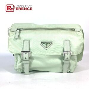 Prada Triangle Logo Re Nylon Shoulder Bag Pouch Crossbody ACQUA Green
